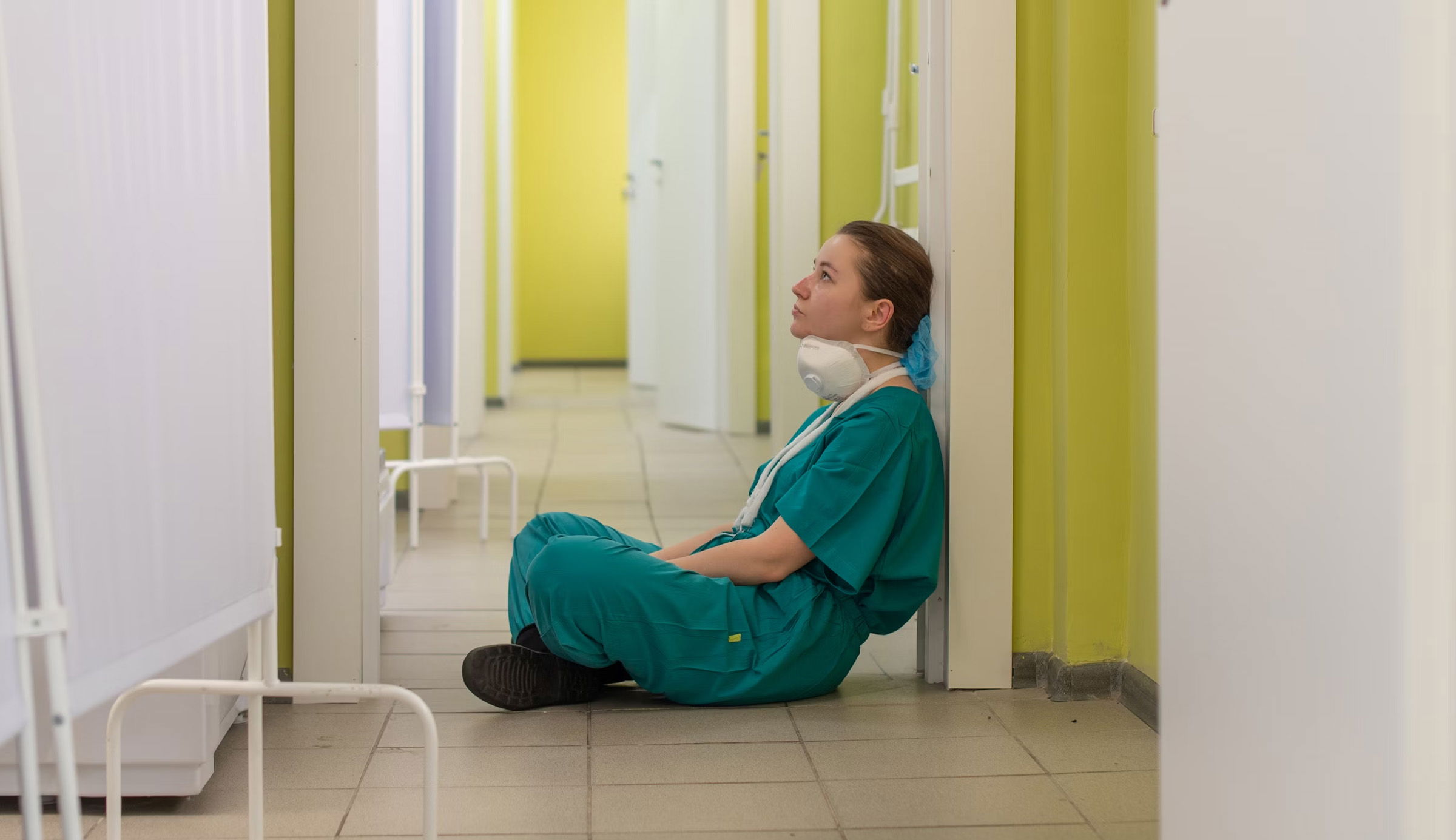 Doctor resting during COVID pandemic