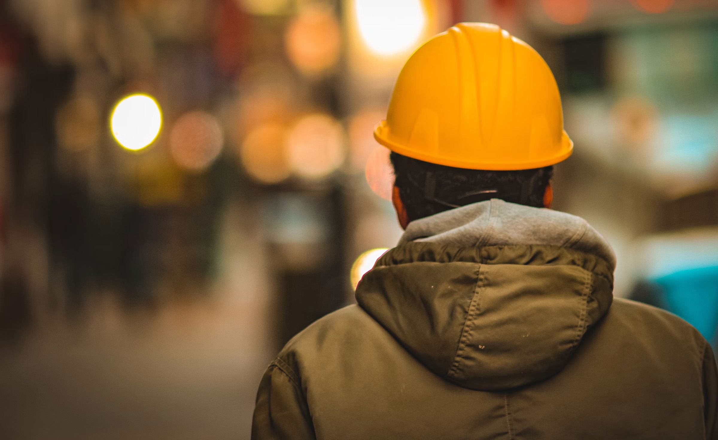 Worker in a hard hat